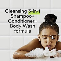 Suave Kids 3-in-1 Shampoo, Conditioner, Body Wash For Tear-Free Bath Time, Silly Apple, Dermatologist-Tested Kids Shampoo 3-in-1 Formula 40 oz