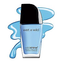 wet n wild Nail Polish Wild Shine, Light Blue Putting on Airs, Nail Color