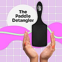 Wet Brush Paddle Detangler Hair Brush, Black - Wet Or Dry Comb For Women, Men & Kids - Removes Knots And Tangles, Best For Natural, Straight, Thick And Curly Hair - Pain Free For All Hair Types