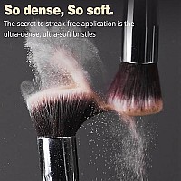 BEAKEY Diversity Blush Brushes 12Pcs Makeup Kit, Premium Synthetic Kabuki Foundation Face Powder Concealers Eyeshadow Blush Brushes Makeup Brushes Set, with 2pcs Blender Sponges (Black/Silver)