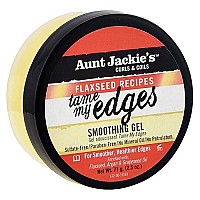 Aunt Jackie's Flaxseed Recipes Tame My Edge Smoothing Hair Gel for Smoother, Healthier Edges, Enriched with Flexseed, Argan and Grapeseed Oil, 2.5 oz