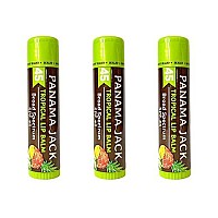 Panama Jack Sunscreen Lip Balm - SPF 45, Broad Spectrum UVA-UVB Sunscreen Protection, Prevents & Soothes Dry, Chapped Lips, Tropical, 3-pack