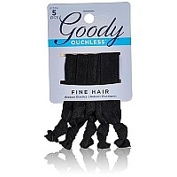 Goody WoMens Ouchless Ribbon Elastics, Solid Black, 5 Count