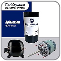 Appli Parts Motor Start Capacitor 243-292 Mfd (Microfarads) Uf 110-125 Vac Universal Fit For Electric Motor Applications 1-716 In Wide 3-38 In Height Con-243-110