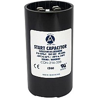 Appli Parts Motor Start Capacitor 216-259 Mfd (Microfarads) Uf 330 Vac Universal Fit For Electric Motor Applications 1-34 In Wide 3-38 In Height Con-216-330