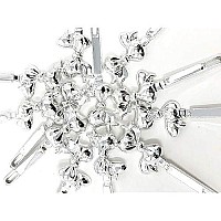 Tara Girls Self Hinge Bow Hair Barrettes 12 Pieces Selection (Silver)