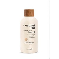 Oliology Coconut Hair Oil - Lightweight Formula Helps Repair Distressed Hair Caused By Heat Styling & Chemical Treatments | Mends Split Ends | Controls Frizz | Made In Usa & Paraben Free (4Oz)