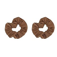 Set Of 2 Solid Scrunchies (Light Brown)