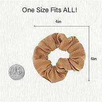 Set Of 2 Solid Scrunchies (Light Brown)