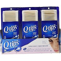 3 X Q-Tips Cotton Swabs, 625 Ct