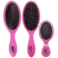 Wet Brush Original Detangler Hair Brush - Pink (Pack of 3) - Exclusive Ultra-soft IntelliFlex Bristles - Glide Through Tangles With Ease For All Hair Types - For Women, Men, Wet And Dry Hair