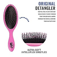 Wet Brush Original Detangler Hair Brush - Pink (Pack of 3) - Exclusive Ultra-soft IntelliFlex Bristles - Glide Through Tangles With Ease For All Hair Types - For Women, Men, Wet And Dry Hair