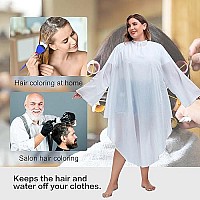 Professional Salon Client Hair Cutting Cape Gown, Barber Haircut Cape With Sleeves - White