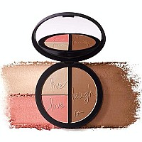 IT Cosmetics Your Most Beautiful You Anti-Aging Matte Bronzer, Radiance Luminizer & Brightening Blush Palette - With Hydrolyzed Collagen, Silk & Peptides - 0.017 oz