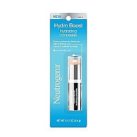 Neutrogena Hydro Boost Hydrating Concealer Stick for Dry Skin, Oil-Free, Lightweight, Non-Greasy and Non-Comedogenic Cover-Up Makeup with Hyaluronic Acid, 10/Fair, 0.12 Oz