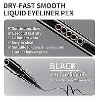 Docolor Waterproof Liquid Eyeliner Pen Super Slim All Day Eye Liner Black