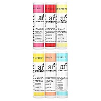 artnaturals Natural Organic Lip Balm Beeswax - (6 x .15 Oz / 4.25g) - Gift Set of Assorted Flavors - Chapstick for Dry, Chapped & Cracked Lips - Lip Repair with Aloe Vera, Coconut, Castor & Jojoba Oil