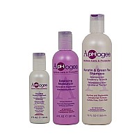 ApHogee Two-Step Protein Treatment 4oz + Balancing Moisturizer 8oz + Keratin & Green Tea Shampoo 12ozSet