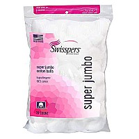 Swisspers Super Jumbo Cotton Balls, 100% Cotton, 70 ea (Pack of 4)