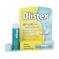 Blistex Simple & Sensitive Lip Moisturizer 0.15 oz (Pack of 10)