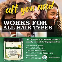 Earth's Enrichments Organic Pomade - Hair Food for Growth, Contains Tea Tree, Rosemary, Lavender Oil, Natural Grease for Thick, Straight, Curly, Wavy, Thin Hair, Women, Men, Kids, USDA, 8oz