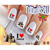 Dog Breeds - I Love Dogs Dog Breed Group Nail Decals - WaterSlide Nail Art Decals - Highest Quality! Made in USA