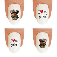 Dog Breed - Yorkie I Love my Yorkie Nail Decals - WaterSlide Nail Art Decals - Highest Quality! Made in USA