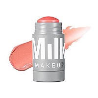 Milk Makeup Lip and Cheek Tint - Pigmented Cream Stick - Natural Vegan Formula - 0.21 Oz (PERK - Shimmery Coral)