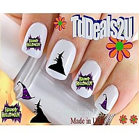 Holiday Halloween - Happy Halloween Witch WaterSlide Nail Art Decals - Highest Quality! Made in USA