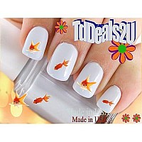 Animals - Fish - Goldfish Set 1 Nail Decals - WaterSlide Nail Art Decals - Highest Quality! Made in USA