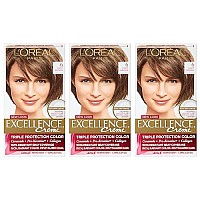 L'Oreal Paris Excellence Creme, 6 Light Brown, Pack of 3, (Packaging May Vary)