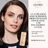 Luminess Air Silk 4-In-1 Airbrush Foundation- Foundation, Shade 040 (.5 Fl Oz) - Sheer to Medium Coverage - Anti-Aging Formula Hydrates and Moisturizes - Professional Makeup Kit for Cordless Air Brush