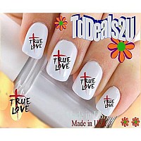 General Nail Decals - Jesus True Love WaterSlide Nail Art Decals - Highest Quality! Made in USA