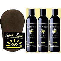 Tan Physics True Color Tanner (3 Pack) w/Tanning Mitt by Sans-Sun