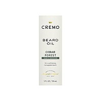 Cremo Beard Oil, Revitalizing Cedar Forest, 1 fl oz - Restore Natural Moisture and Soften Your Beard To Help Relieve Beard Itch