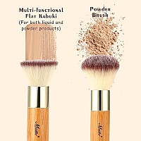 Matto Makeup Brush Set 2 Pieces Face Blush Kabuki Powder Foundation Makeup Brushes for Mineral BB Cream