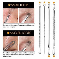 7-Piece Blackhead Remover Kit - Pimple Comedone Extractor Tool set for Facial Acne and Treatment for Blemish, Whitehead Popping, Zit Removing for Risk Free Nose Face Skin with Metal Case