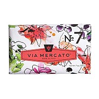 Via Mercato Italian Soap Bar (200 g), No. 7 - Peach, Fig Blossom & Rose