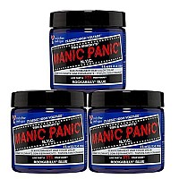 MANIC PANIC Rockabilly Blue Hair Dye 3 Pack