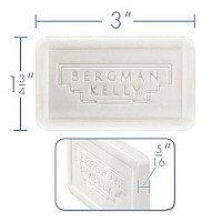 BERGMAN KELLY Hotel Soap Bars (White Tea, 1 oz, 100 PK), Travel Size Luxury Bulk Amenities Bar Soap, Small Individually Wrapped Rectangular Soap, Small Toiletries for Airbnb, Motel, Guest Bath