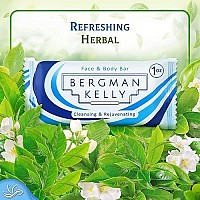 BERGMAN KELLY Hotel Soap Bars (White Tea, 1 oz, 100 PK), Travel Size Luxury Bulk Amenities Bar Soap, Small Individually Wrapped Rectangular Soap, Small Toiletries for Airbnb, Motel, Guest Bath