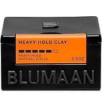 BluMaan Cavalier Mens Hair Clay - Extreme Texture for All-Day Hold - Includes 5 Organic Oils - Perfect for Thick, Coarse, Wavy, and Medium Hair - Men's Hair Styling Clay for All Hairstyles - 2.5 oz (74 ml)