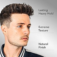 BluMaan Cavalier Mens Hair Clay - Extreme Texture for All-Day Hold - Includes 5 Organic Oils - Perfect for Thick, Coarse, Wavy, and Medium Hair - Men's Hair Styling Clay for All Hairstyles - 2.5 oz (74 ml)