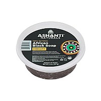 Ashanti Naturals 100% AFRICAN CREAMY BLACK SOAP, 8 OZ.