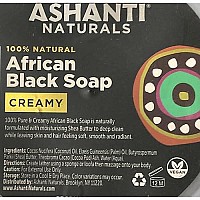 Ashanti Naturals 100% AFRICAN CREAMY BLACK SOAP, 8 OZ.