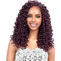 FreeTress Synthetic Hair Crochet Braids GoGo Curl 12 (6-Pack, 1B)