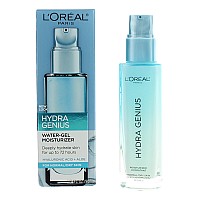 L'Oreal Paris Skincare Hydra Genius Daily Liquid Care Oil-Free Face Moisturizer for Normal to Dry Skin, Hyaluronic Acid Moisturizer for Face with Aloe Water and Hyaluronic Acid, 3.04 fl. oz.