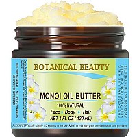 MONOI de TAHITI TIARE OIL- BUTTER ORGANIC. 100 % Natural / Virgin / Raw / 100% PURE BOTANICAL. 4 Fl.oz.- 120 ml. For Skin, Hair and Nail Care.