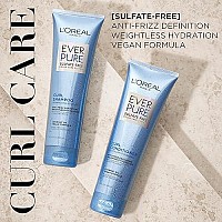 L'Oreal Paris EverCurl Sulfate Free Shampoo for Curly Hair, Lightweight, Anti-Frizz Hydration, Gentle on Curls, with Coconut Oil, 8.5 Fl; Oz (Packaging May Vary)