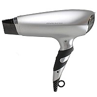 Ovente 1875 Watt Lightweight Hair Dryer, Ionic & Tourmaline Technology, Ideal for Body, Volume & Smoothing, Concentrator Nozzle Attachments & Travel Bag for Home or Professional Use, Silver X2110S